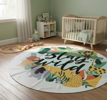 Korona dzsungel állatok vinil szőnyeg - TenStickers