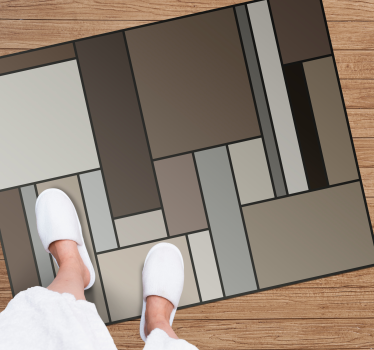 Kortárs geometrikus rétegek vinil szőnyeg modern - TenStickers