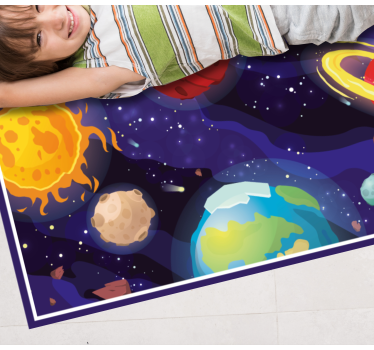 Kozmikus kutatóhely vinil szőnyeg csillagok - TenStickers