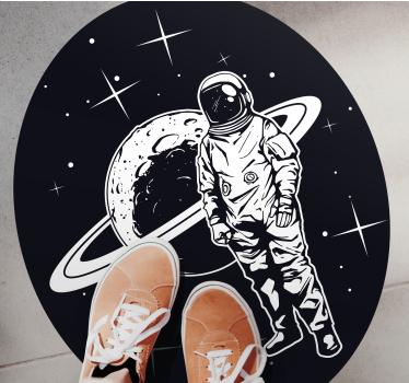 Kozmonauta a kozmoszban vinil szőnyeg csillagok - TenStickers