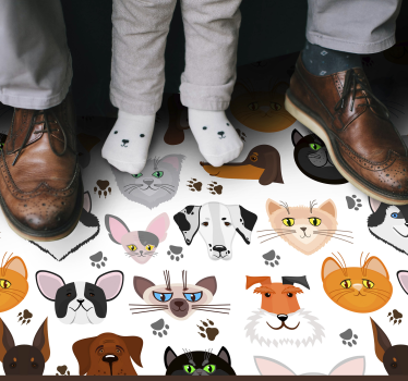 Kutya és macska állati szőnyeg - TenStickers