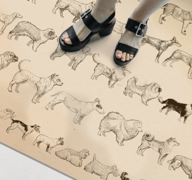 Kutya méretek állati vinyl mat - TenStickers