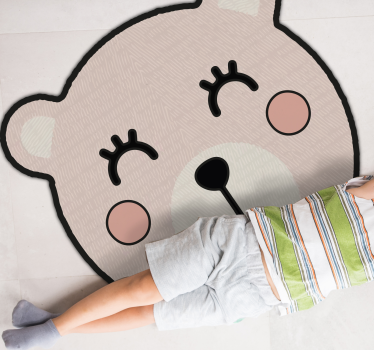 Lány anime medve állat szőnyeg - TenStickers