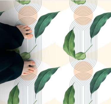 Leveles geometrikus minták vinil szőnyeg természet - TenStickers
