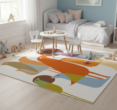 Madár minimalista stílusú vinil szőnyeg állat - TenStickers