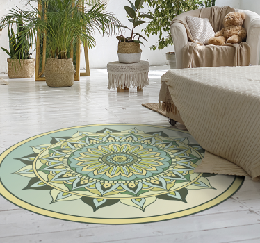 Mandala zöld ombre mandala szőnyeg - TenStickers