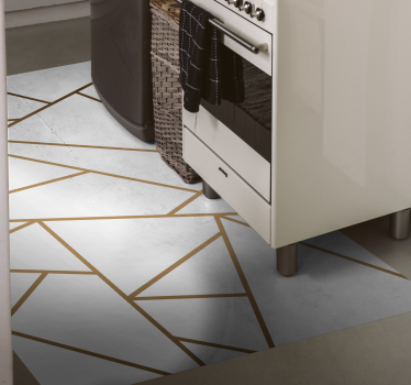 Márvány geometriai formák konyhai vinil szőnyeg - TenStickers