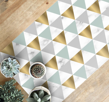 Márvány háromszög geometriájú szőnyegfutók csarnokokhoz - TenStickers