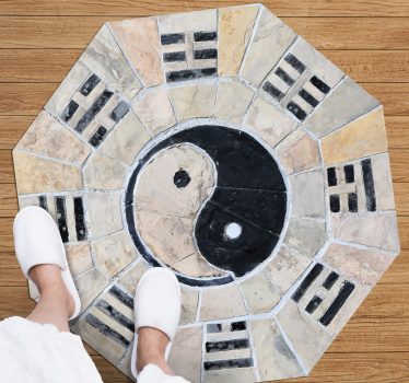 Márvány ying és yang textúra szőnyeg - TenStickers