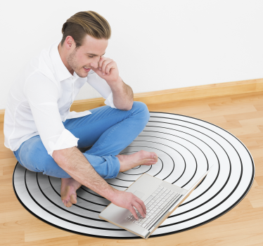 Minimalista vinilszőnyeg hanghullámai - TenStickers