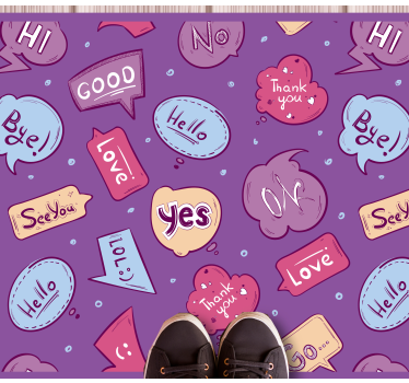 Minta beszéd buborékok hálószoba szőnyeg - TenStickers