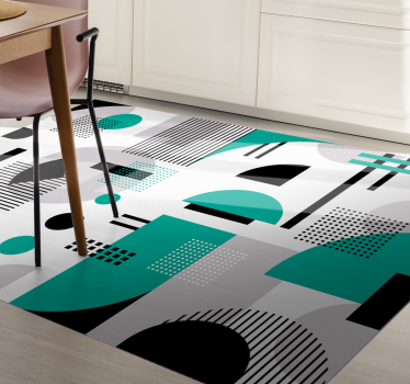 Modern geometriai alakzatú vinilszőnyeg - TenStickers