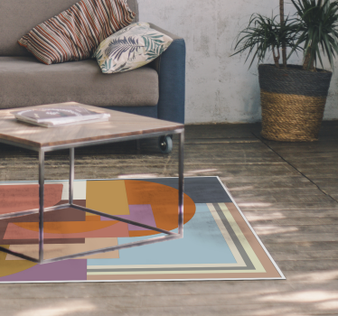 Modern geometriai mozaik vinil padló - TenStickers