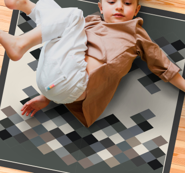 Modern négyzetmintás vinil szőnyeg geometriai - TenStickers