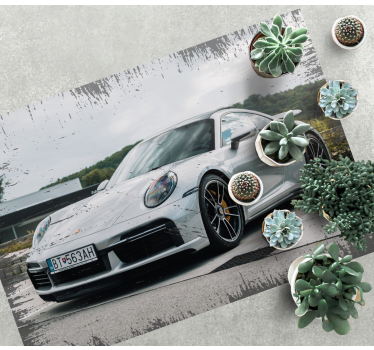 Modern porsche 911 retro szőnyeg - TenStickers