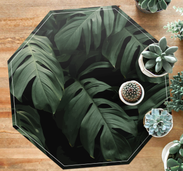 Monstera levelek virágszőnyeg - TenStickers
