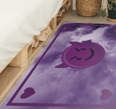 Mosolygós ördög emoji vinil szőnyeg tinik - TenStickers