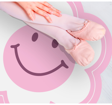 Mosolygós virágos jelkép vinil szőnyeg tinik - TenStickers
