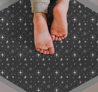 Mosott szürke gyermek csillag szőnyeg - TenStickers