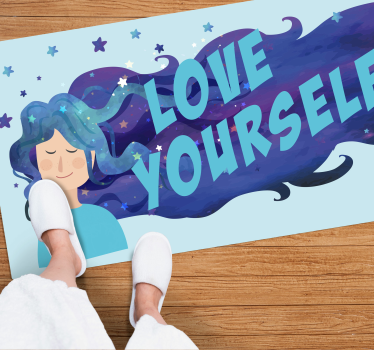 Motivációs idézet nő kék hajú hálószobákhoz - TenStickers