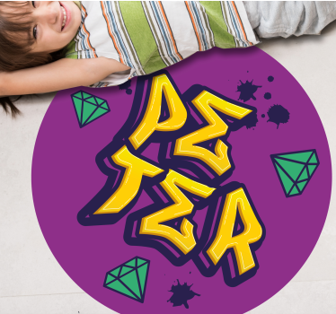 Művészet és gyémántok Vinil szőnyeg nevekkel - TenStickers