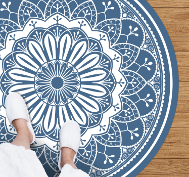 Nagy mandala a kék mandala szőnyegen - TenStickers