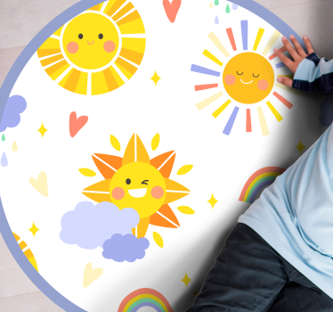 Napsütéses mosolyok öröme vinil szőnyeg gyerekek - TenStickers