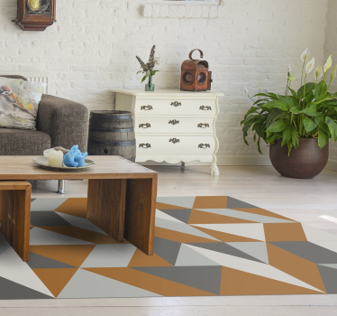 Narancs és szürke absztrakt modern csempe geometriai szőnyegek - TenStickers