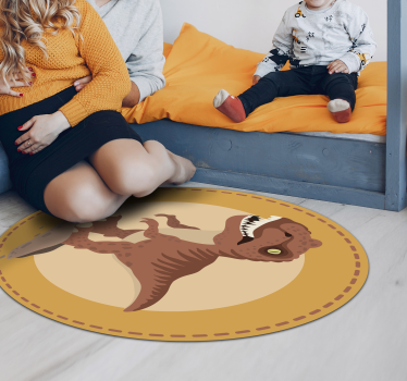 Narancssárga dinoszaurusz háttér állati szőnyeg - TenStickers