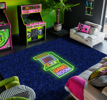 Neon játékterem egyedi szőnyegek - TenStickers