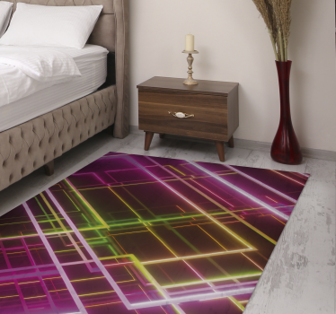 Neon vonalrajz vinil szőnyeg modern - TenStickers