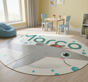 Névvel ellátott baby shark vinil szőnyeg állat - TenStickers