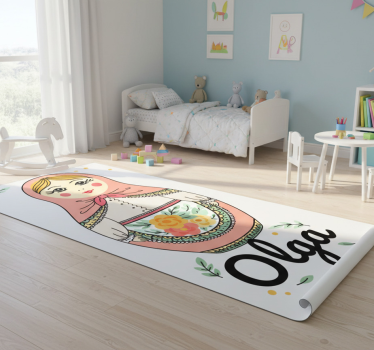 Névvel ellátott matrioska vinil szőnyeg gyerekeknek - TenStickers