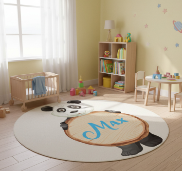 Névvel ellátott panda vinil szőnyeg állat - TenStickers