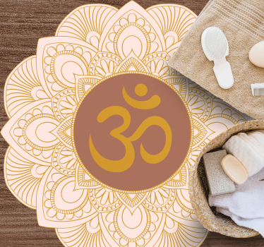 Om meditációs szimbólum mandala design mat - TenStickers