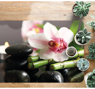 Orchidea nyugalom vinil szőnyeg természet - TenStickers