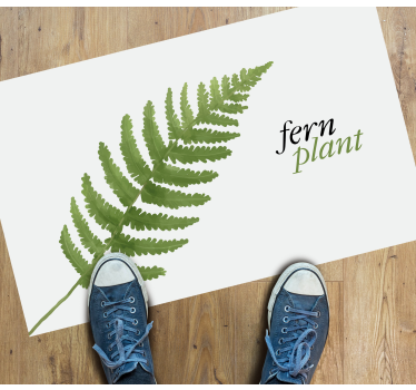 Páfrány növény minimalista stílusú egyedi szőnyeg - TenStickers