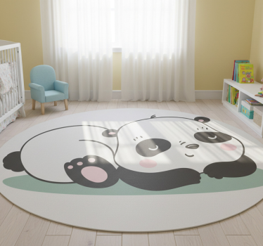 Panda illusztrációs vinil szőnyeg állat - TenStickers