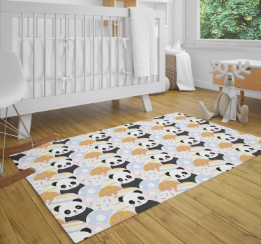 Panda játszótér minta vinil szőnyeg óvodák - TenStickers