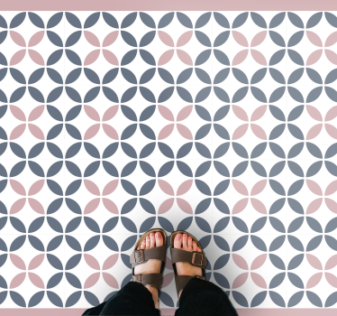 Pasztell színek geometriai körök csempe szőnyeg - TenStickers