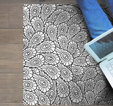 Pávatoll minta vinil szőnyeg mandala - TenStickers