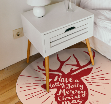 Piros karácsonyi szarvas állati szőnyeg - TenStickers
