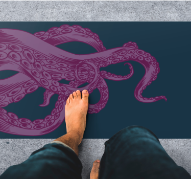 Polip dísz rátét vinil szőnyeg állat - TenStickers