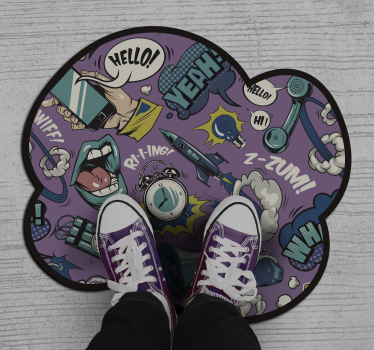 Pop art elemek hálószoba szőnyeg - TenStickers