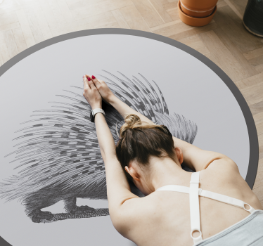 Porcupin illusztráció vinil szőnyeg állat - TenStickers