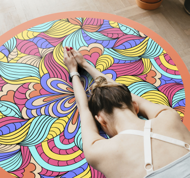 Pszichedelikus dzsungel mandala szőnyeg - TenStickers