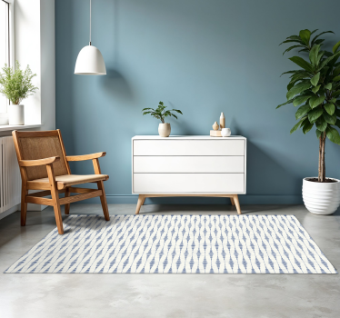 rabaul ikat kék és bézs vinil szőnyeg modern - TenStickers