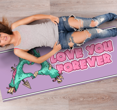 Ragaszkodó dinoszaurusz jelenet vinil szőnyeg állat - TenStickers