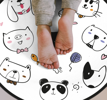 Rajzolni állatok állati szőnyeg - TenStickers