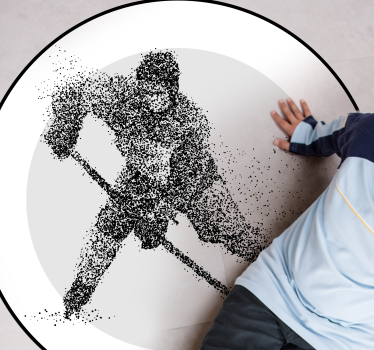 Rajzolt hoki tizenéves szőnyegek hálószobákhoz - TenStickers